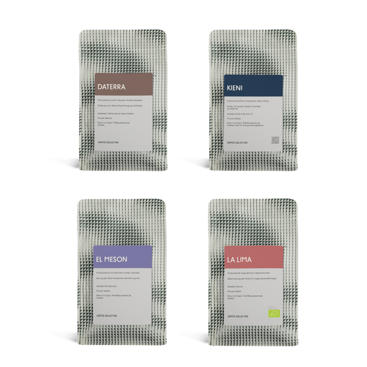 Tasterpack with filter coffee including Daterra, Kieni, El Meson and La Lima